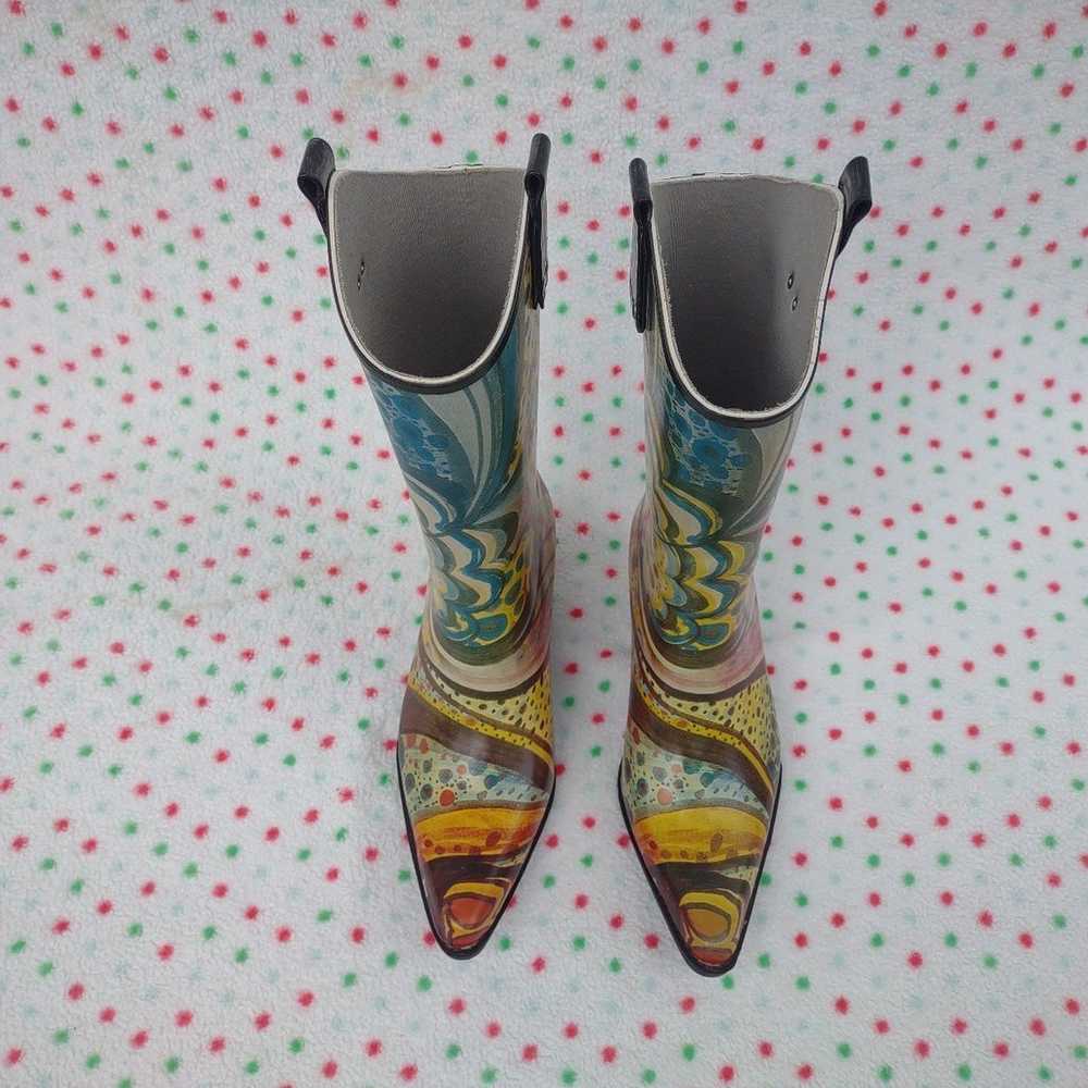 Nomad Women Rubber Rain Boots Western Waterproof … - image 3