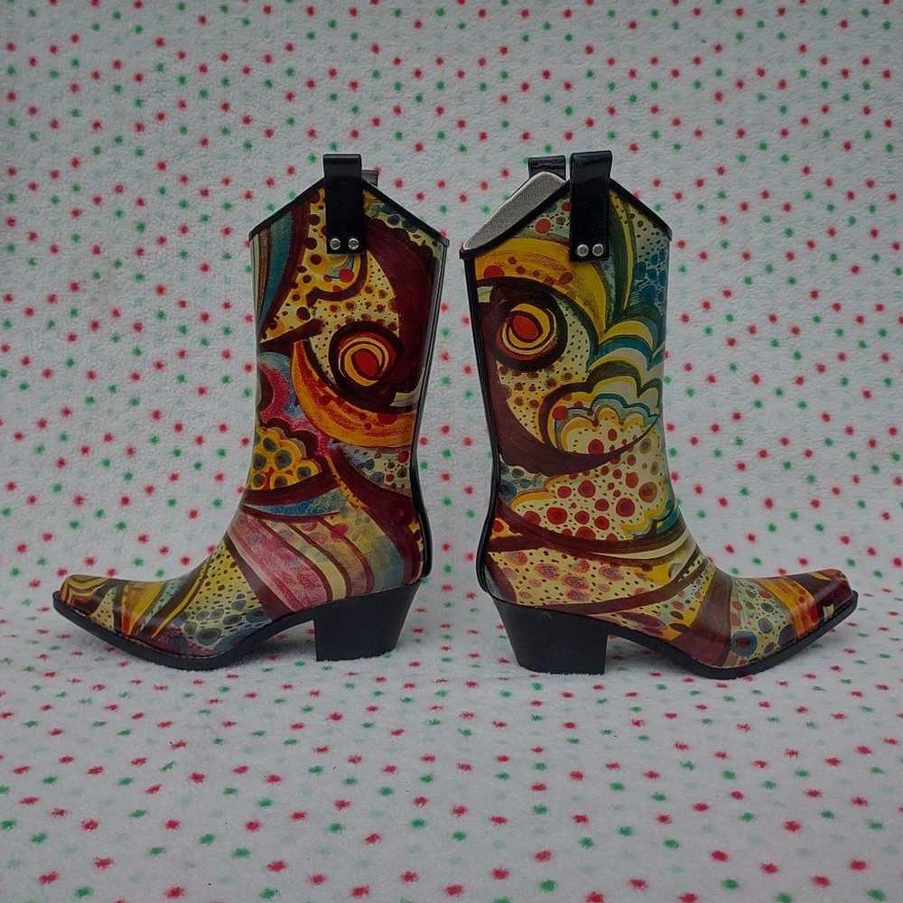 Nomad Women Rubber Rain Boots Western Waterproof … - image 7