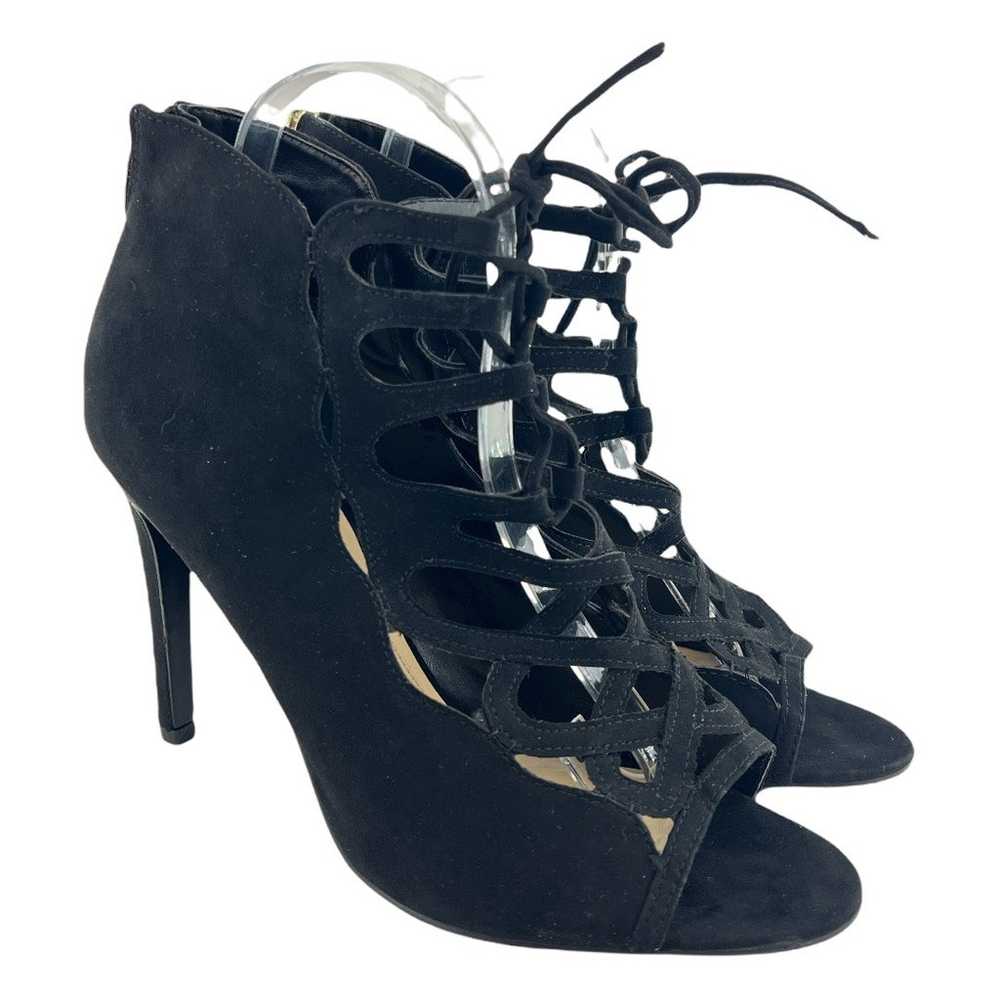 Marc Fisher (10) Urbana Black Faux Suede Lace Up … - image 1