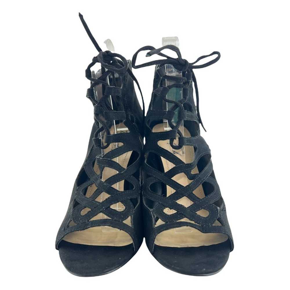 Marc Fisher (10) Urbana Black Faux Suede Lace Up … - image 4