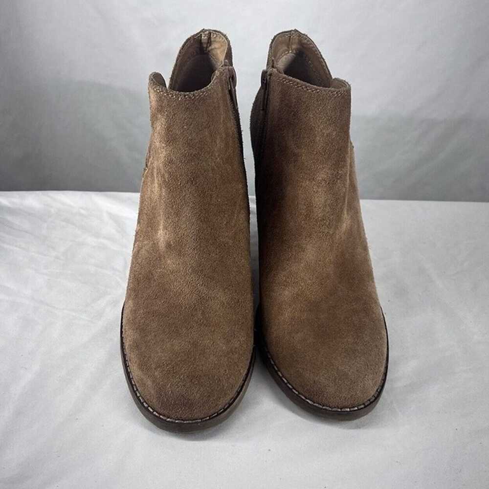Lucky Brand Brown Suede Stacked WedgeY2k Ankle Bo… - image 2