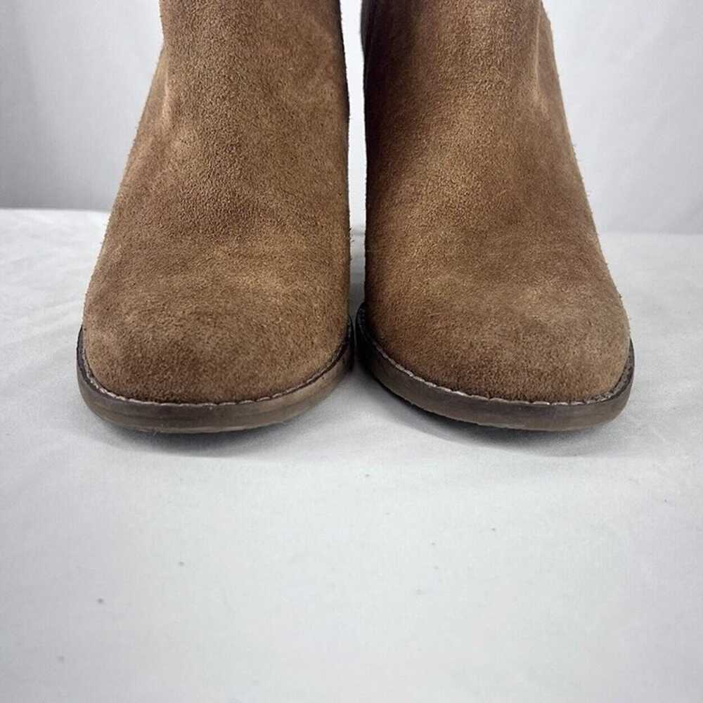 Lucky Brand Brown Suede Stacked WedgeY2k Ankle Bo… - image 3