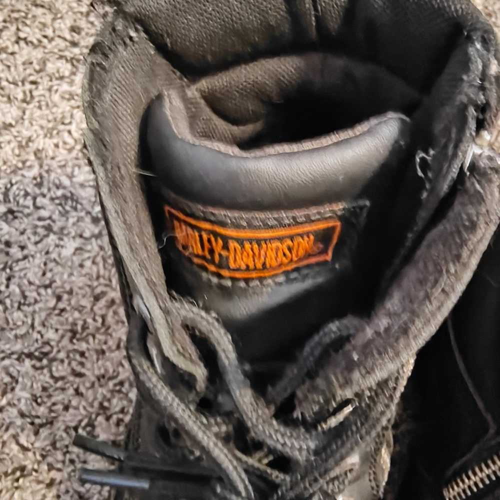 Harley Davidson Steel Toe side zip lace up boots - image 5