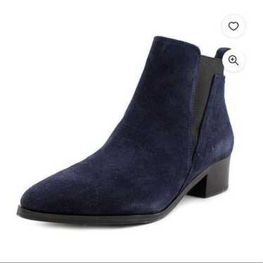 Marc Fisher Navy Blue Suede Ignite Ankle Booties - image 1