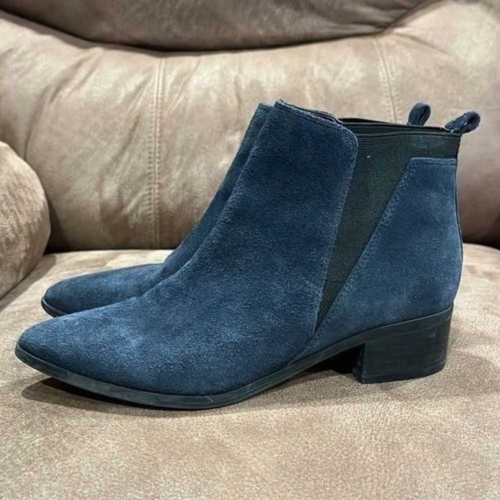 Marc Fisher Navy Blue Suede Ignite Ankle Booties - image 3