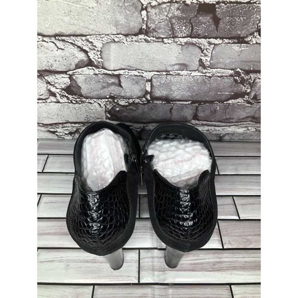 AQUATALIA Black Suede Suede Croc Side Zip Heel An… - image 10