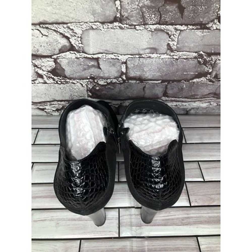 AQUATALIA Black Suede Suede Croc Side Zip Heel An… - image 11