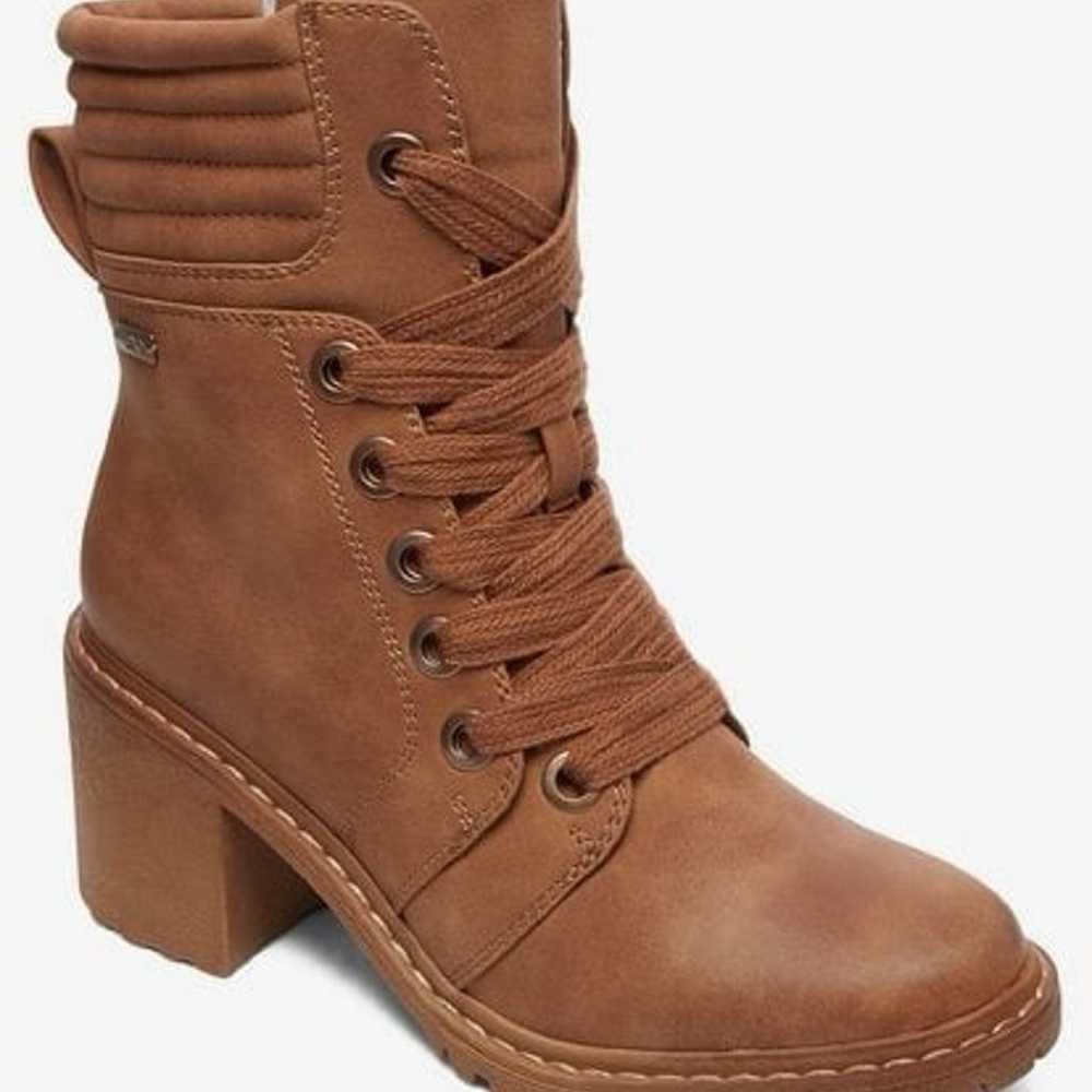 Roxy Womens Eddy Lace Up Faux Leather Boots - Cam… - image 2