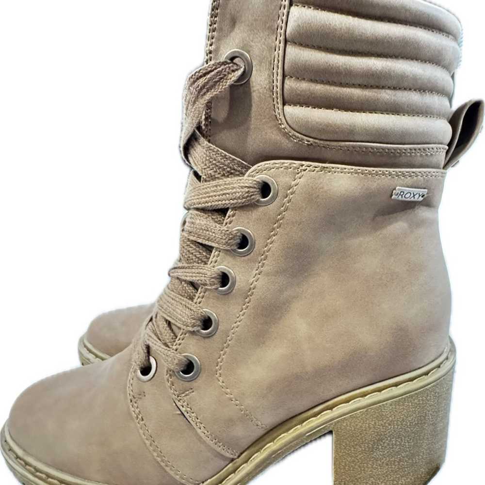 Roxy Womens Eddy Lace Up Faux Leather Boots - Cam… - image 5