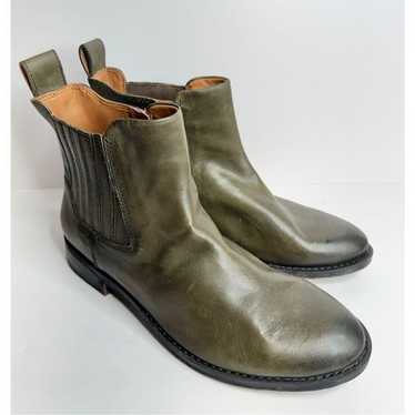 Franco Sarto Boots Size 9.5 Chelsea Olive Leather… - image 1