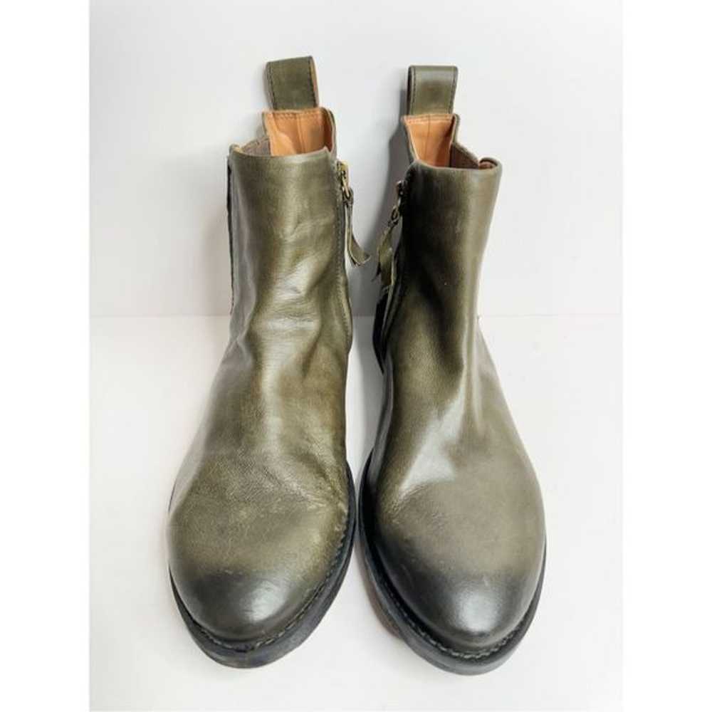 Franco Sarto Boots Size 9.5 Chelsea Olive Leather… - image 2