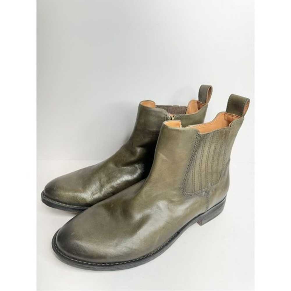 Franco Sarto Boots Size 9.5 Chelsea Olive Leather… - image 3