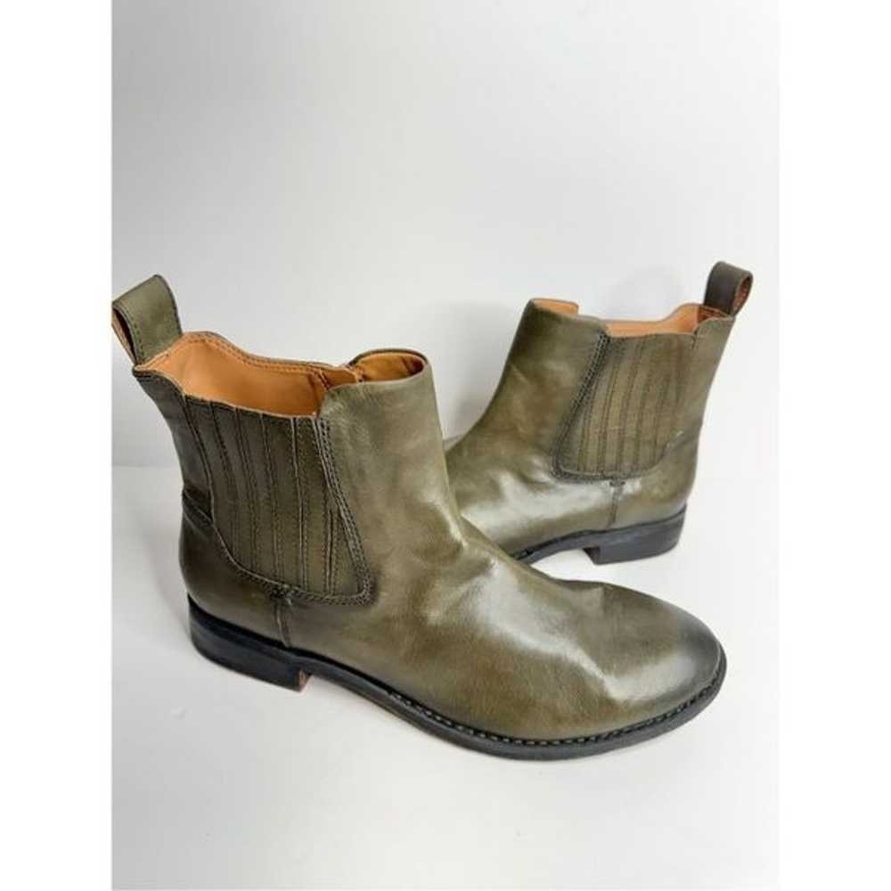 Franco Sarto Boots Size 9.5 Chelsea Olive Leather… - image 4