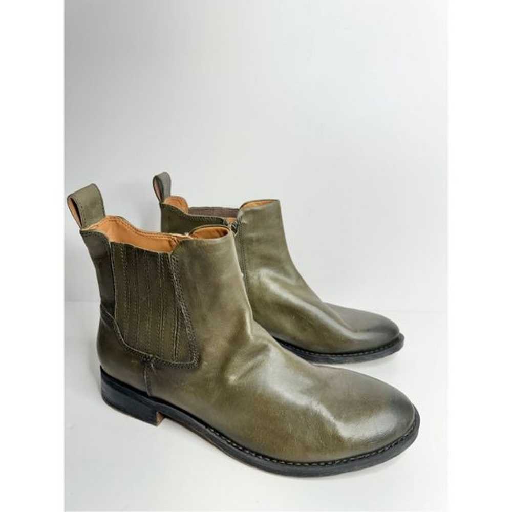 Franco Sarto Boots Size 9.5 Chelsea Olive Leather… - image 5
