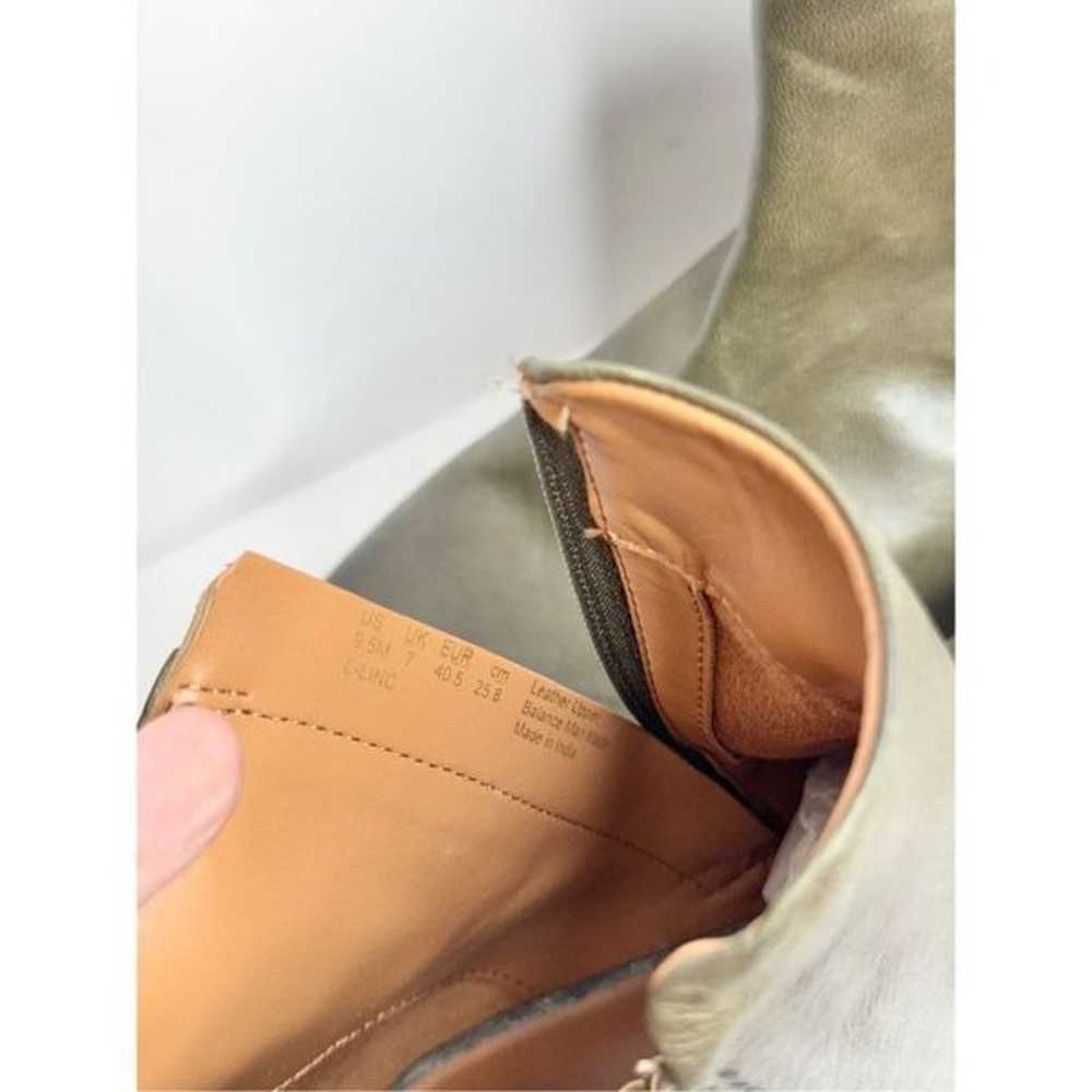 Franco Sarto Boots Size 9.5 Chelsea Olive Leather… - image 6