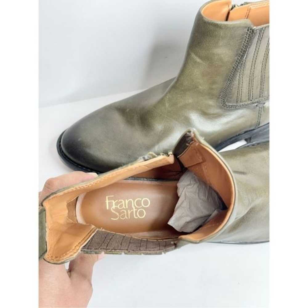 Franco Sarto Boots Size 9.5 Chelsea Olive Leather… - image 7