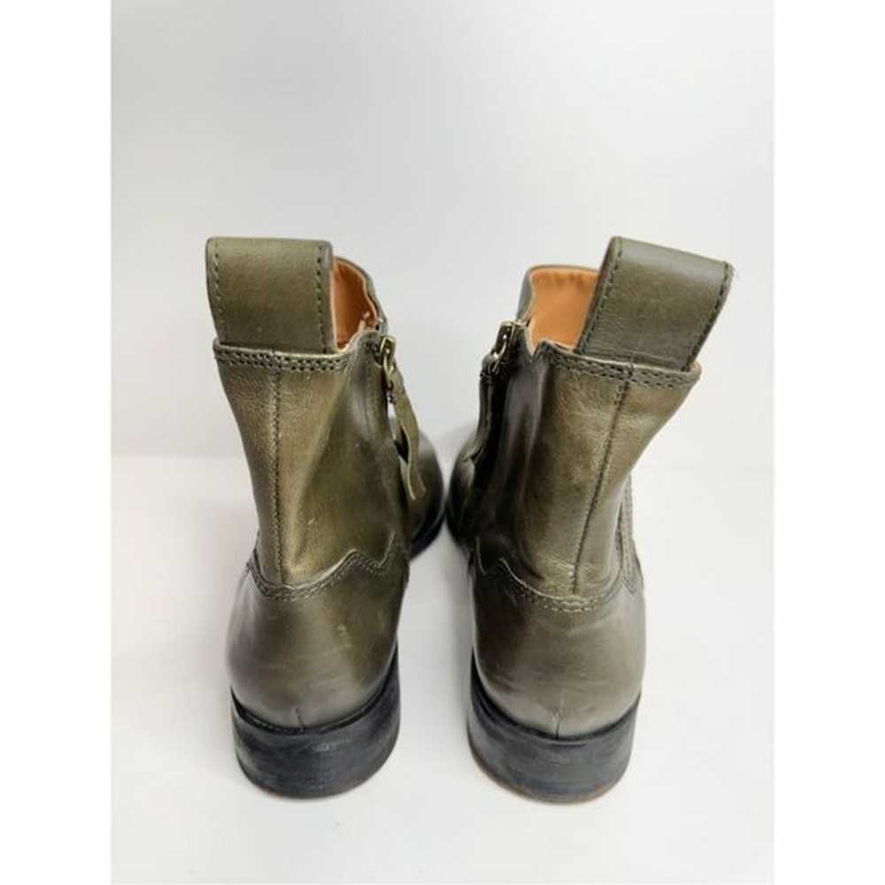 Franco Sarto Boots Size 9.5 Chelsea Olive Leather… - image 8