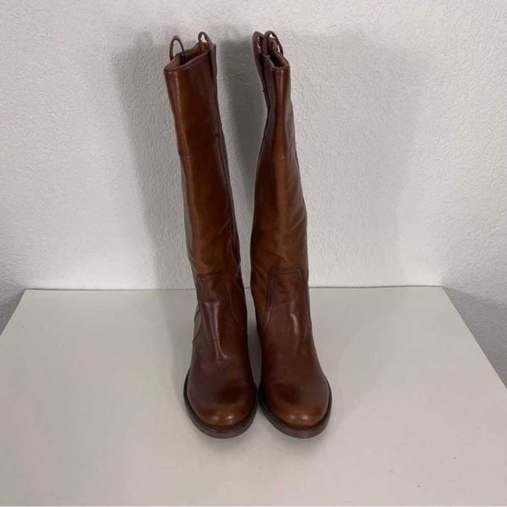 Lucky Brand Tan Leather Tall Pull On Riding Boots - image 2