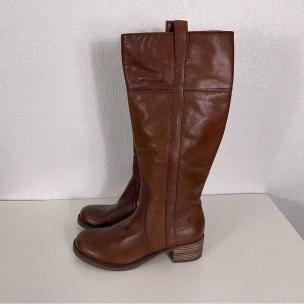 Lucky Brand Tan Leather Tall Pull On Riding Boots - image 3