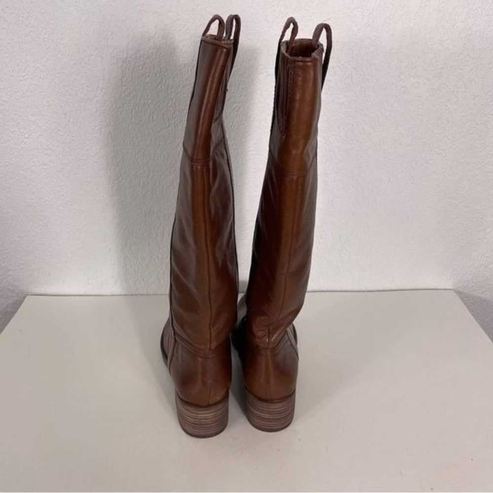 Lucky Brand Tan Leather Tall Pull On Riding Boots - image 4