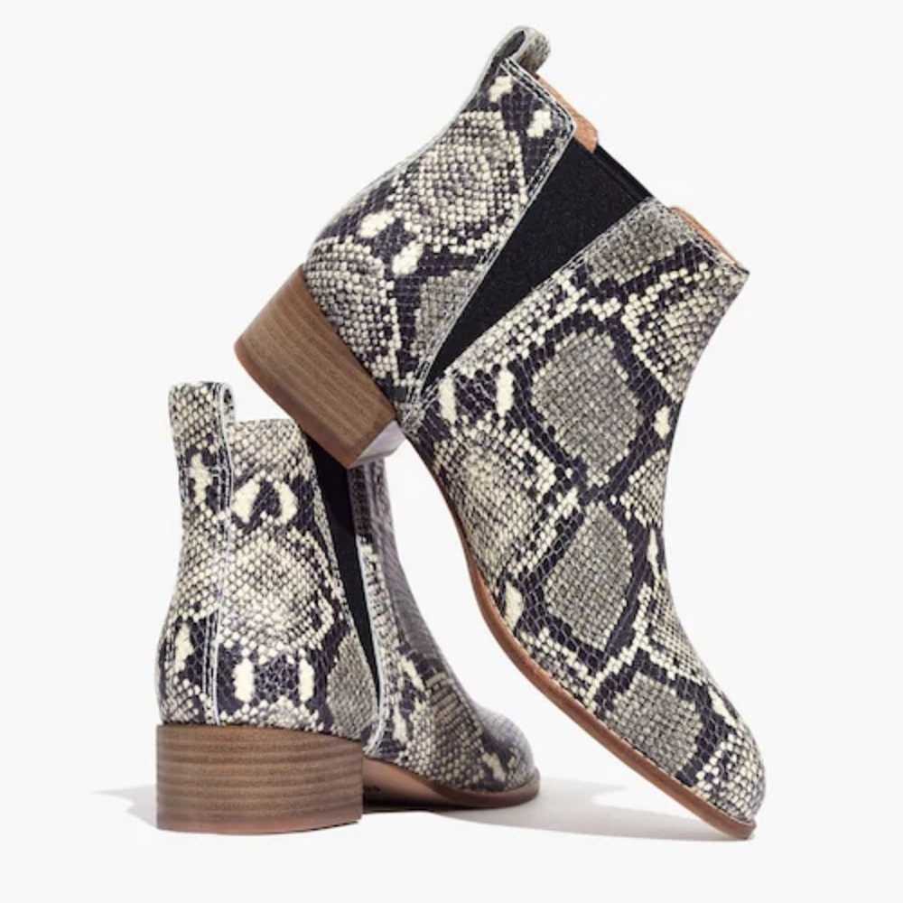 Madewell Genuine Leather The Carina Boot in Snake… - image 1