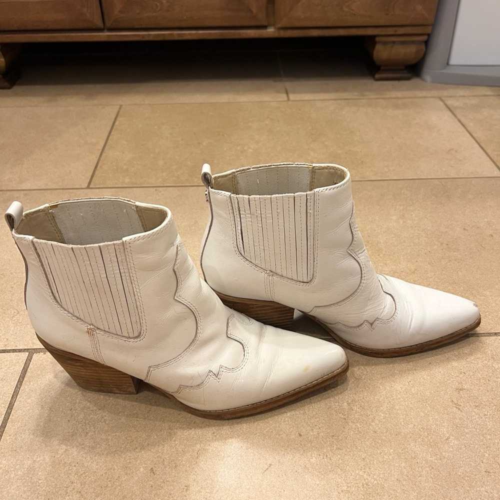 Sam Edelman Winona booties white cowboy boots - image 3