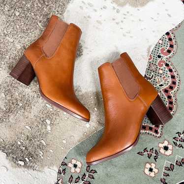 Madewell | Laura Brown Leather Block Heel Simple … - image 1