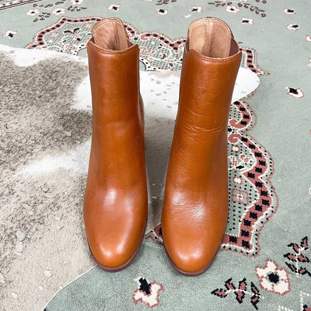 Madewell | Laura Brown Leather Block Heel Simple … - image 2