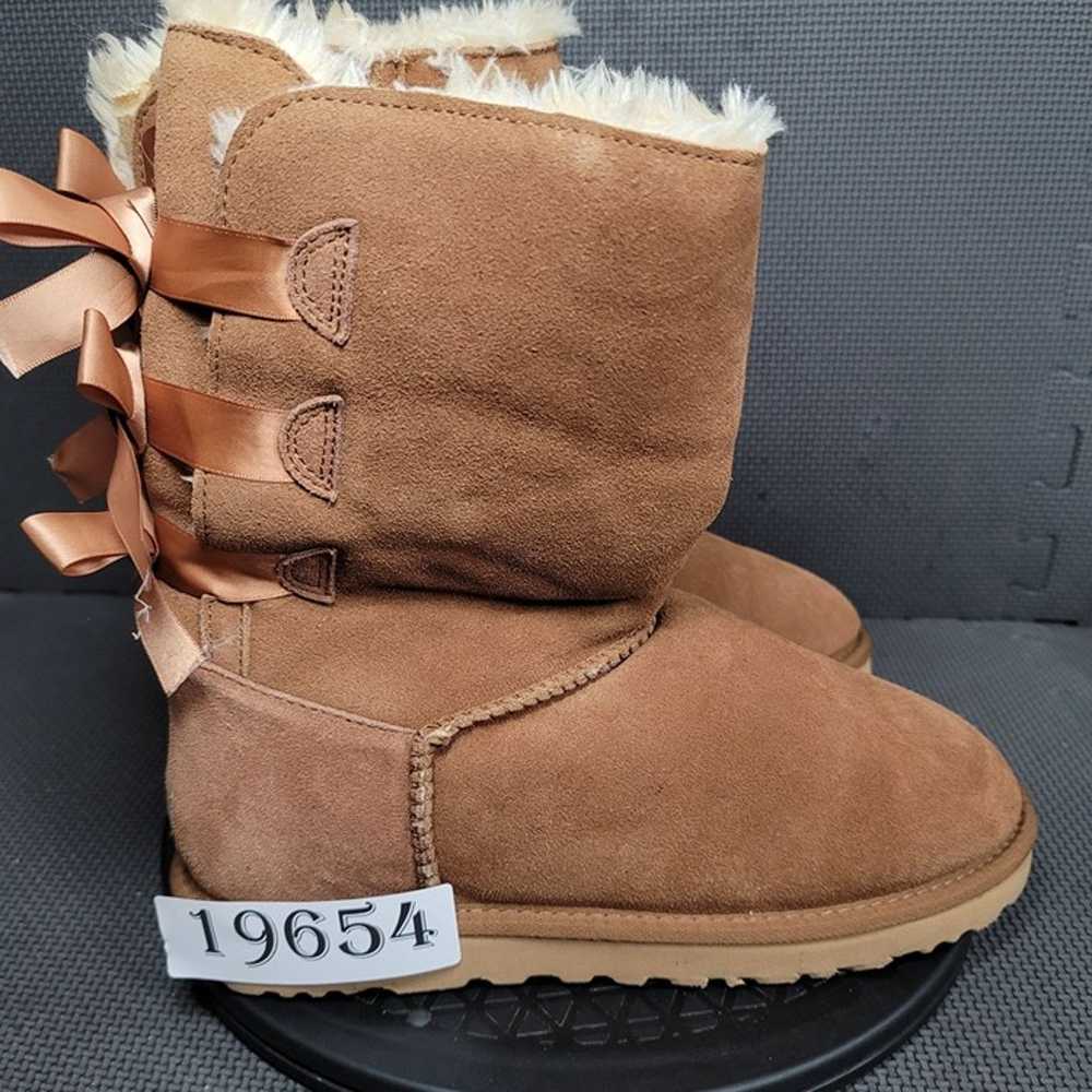 Ugg Bailey Bow II Boots Womens Sz 10 Brown Fur Li… - image 1
