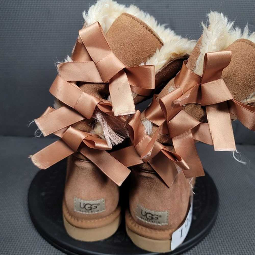 Ugg Bailey Bow II Boots Womens Sz 10 Brown Fur Li… - image 4