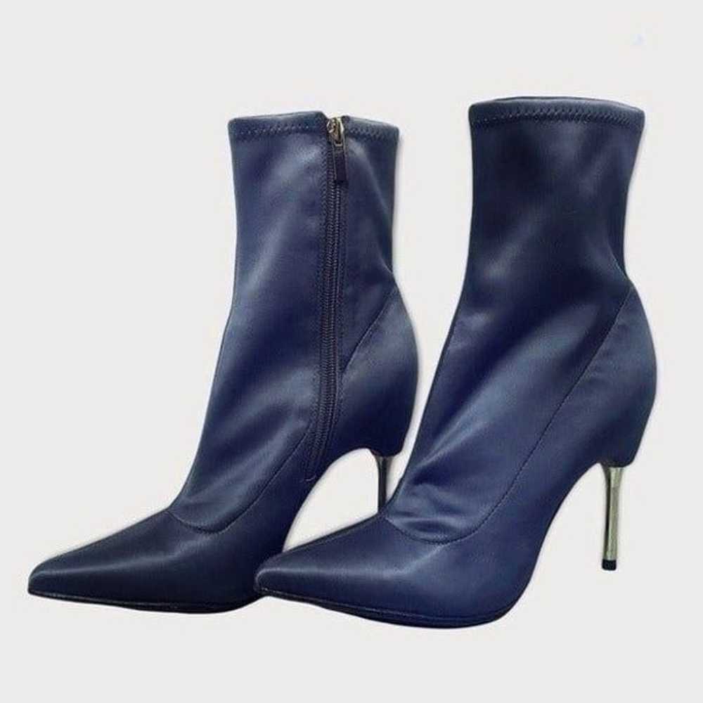 BCBGMaxAzria Jolie Satin Pointed Toe Ankle Boots … - image 1
