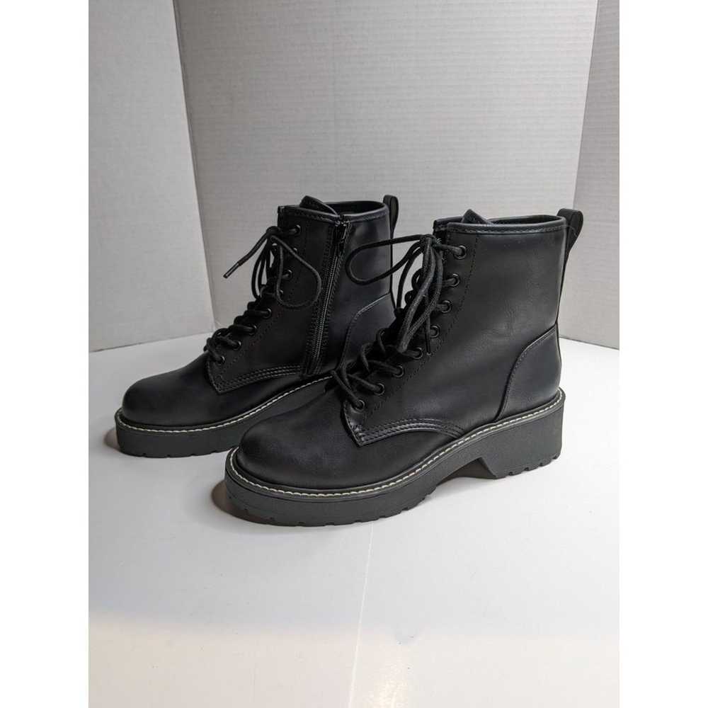 Madden Girl Black Carra Combat Boots, 8.5 - image 4