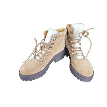 Marc Fisher Womens Nairy Winter Boots Beige Leath… - image 1