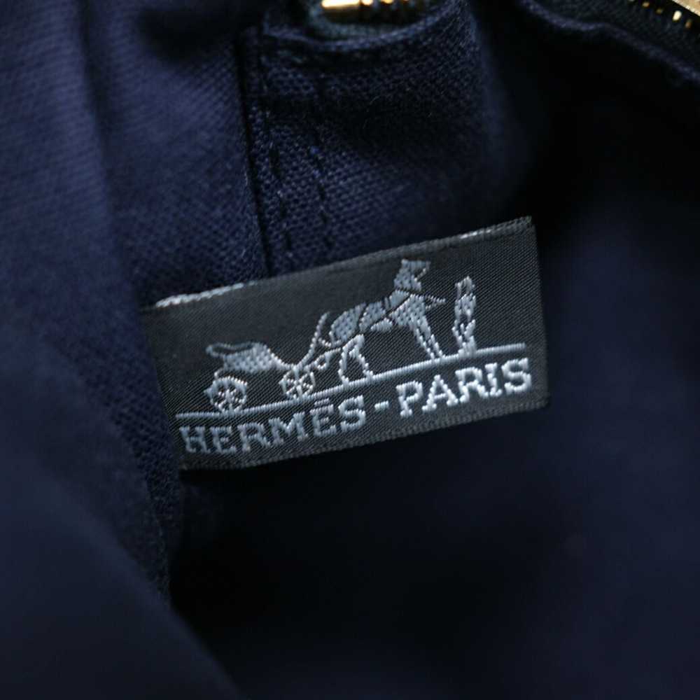 Hermes Hermes Foult Tote Bag PM Handbag Navy Brow… - image 12