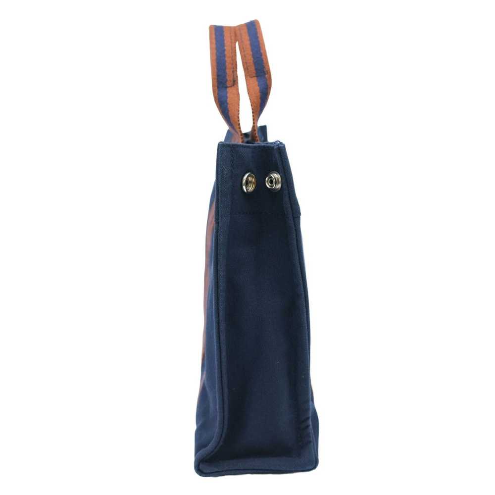 Hermes Hermes Foult Tote Bag PM Handbag Navy Brow… - image 5