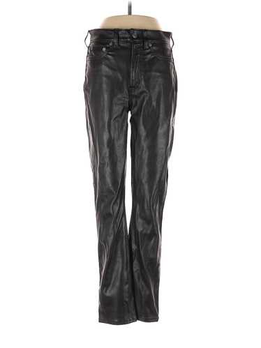 Gap Women Black Faux Leather Pants 00