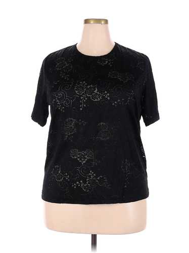 Designs & Co Lane Bryant Women Black Short Sleeve… - image 1