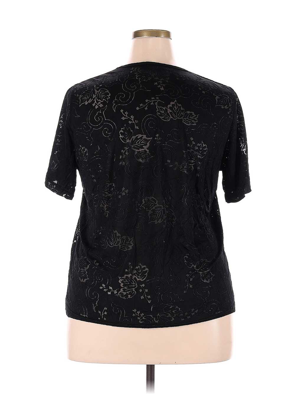 Designs & Co Lane Bryant Women Black Short Sleeve… - image 2