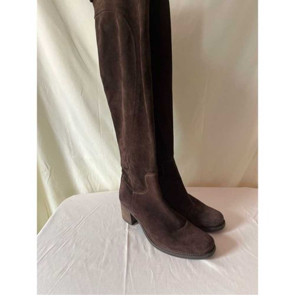 Italian Suede Leather Over Knee High Boots Short … - image 9