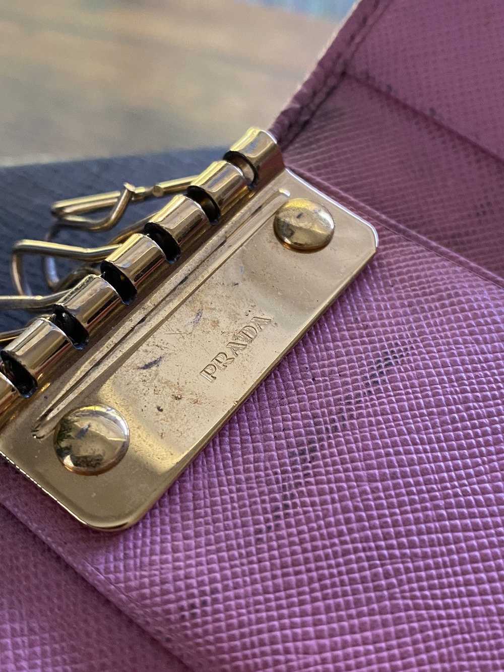 Prada Prada Saffiano metal leather key holder - image 7