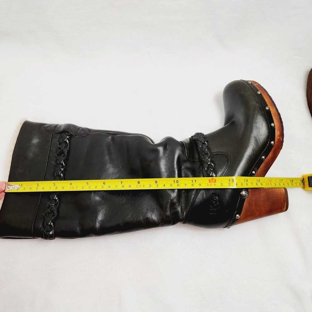 Ugg Australia Savanna Black Leather Studded Knee … - image 5