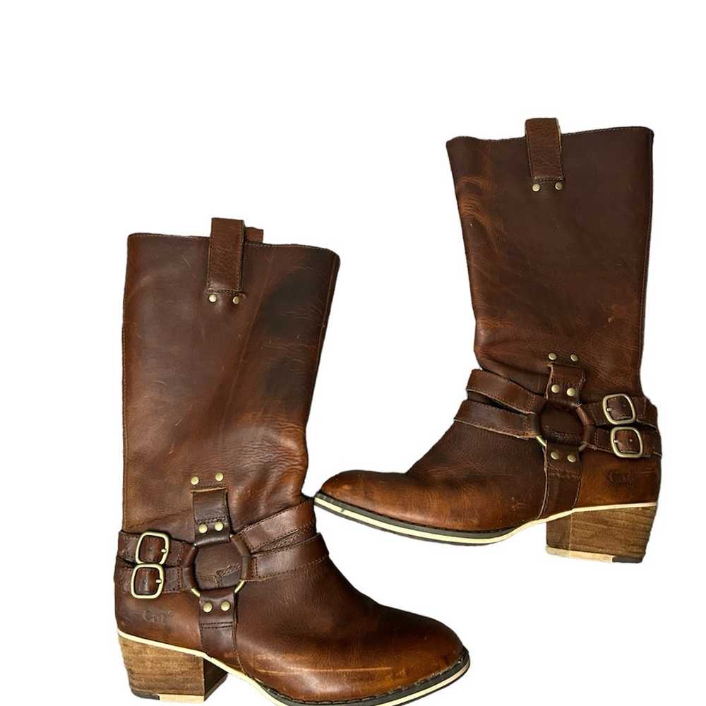 CAT by Caterpillar brown leather riding boots siz… - image 3