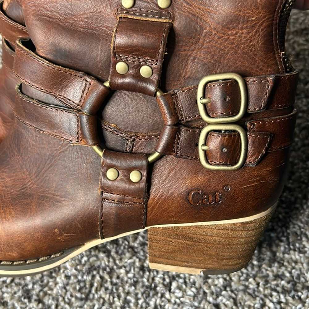 CAT by Caterpillar brown leather riding boots siz… - image 9