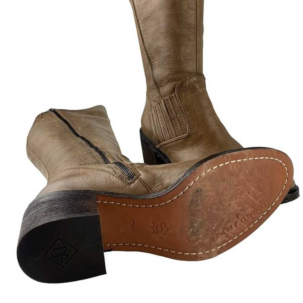 Donald J Pliner Envy Taupe Leather Block Heel Tal… - image 11