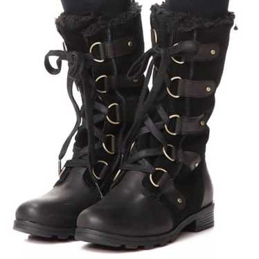 SOREL Emelie Lace Black Mid Boot