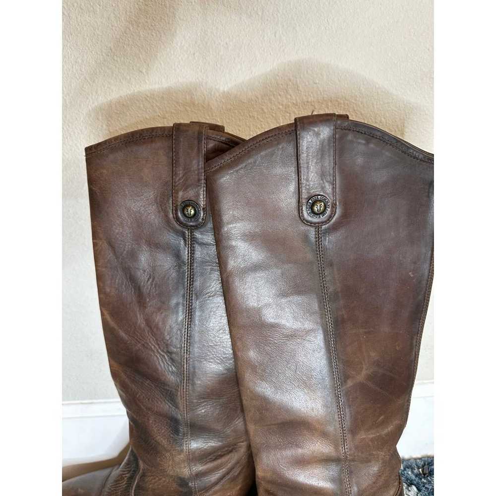 Frye Jackie Button Riding Boots, Brown Leather, W… - image 8