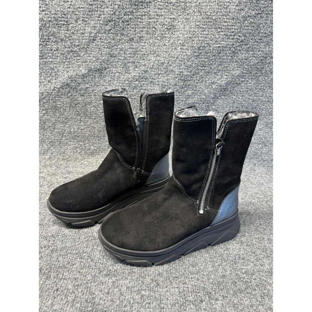 Bos. & Co. Black Suede Boots with Faux Fur Liner … - image 3