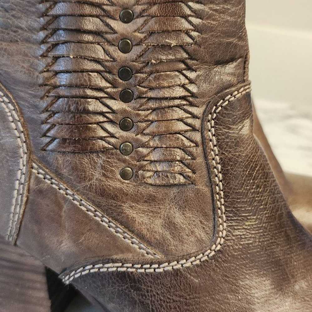 EUC Women's Bed Stu Western Heel Leather Boots Si… - image 4
