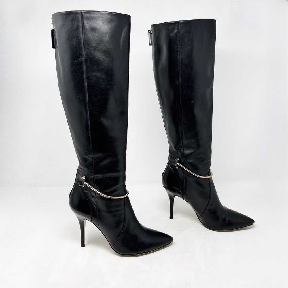 Hugo Boss Size 37 US 7 Black Leather Pointed Toe … - image 1