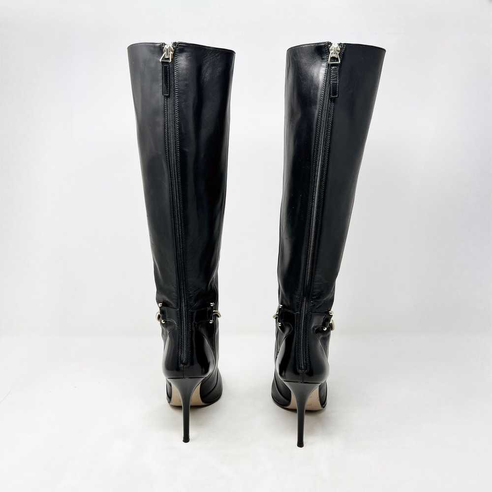 Hugo Boss Size 37 US 7 Black Leather Pointed Toe … - image 4